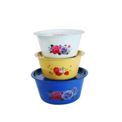 China Factory Wholesale Cheap Plastic Coating Enamel Finger Bowl Viable Best Cooking Bowl Mixed With Cover for sale