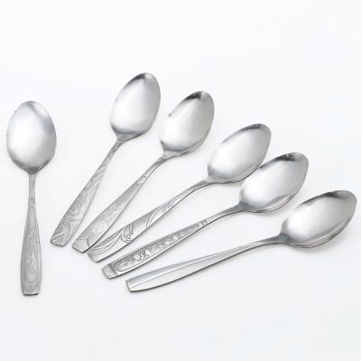 China Viable Carve Patterns Or Designs Dinnerware Spoon For Dinner Cutlery Set Stainless Steel Spoon for sale