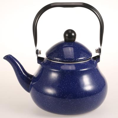 China Sustainable 1.5L 2.0L 2.5L Sale Vintage Coffee Enamel Kettle Hot Water Enamel Flowery Style Kettle Nice Star-sky Kettle for sale