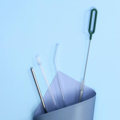 China Sustainable Cleaning Tube Brush Tool Nylon Thin Straw Cleaner Straw Brush for sale