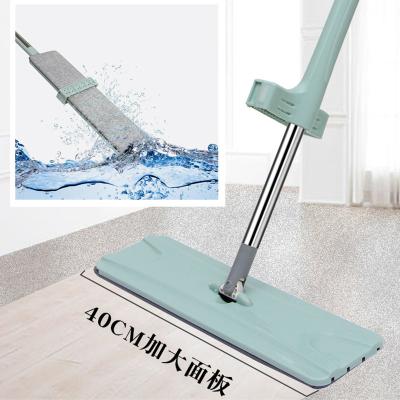 China New style workable 360 ​​degree flat mop with 2 microfiber mop heads for sale