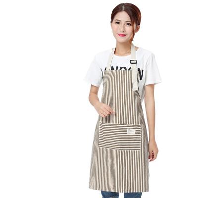 China Eco-friendly Apron Oil Proof Canvas Cotton Female Cleaning Kitchen Apron , Coffee Apron for sale