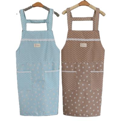 China Colorful Fashion Eco-friendly Style Cotton Polyester Barbecue Chef Cooking Apron Kitchen Apron With Pocket for sale