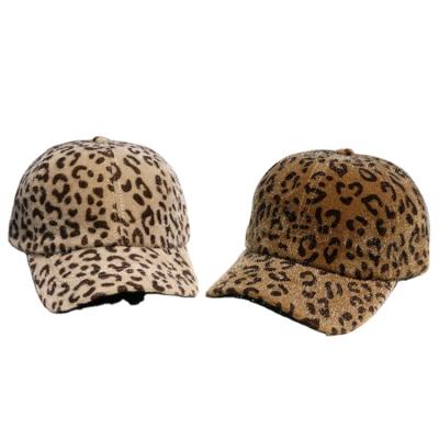 China FALL/WINTER fashion leopard-copy men's and women's baseball cap JOINT sports hat making machines for sale