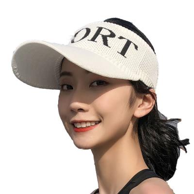 China Striped Hat Women's Outdoor Mesh Sky Sun Print Summer Microfiber Sports Tennis Hats for sale