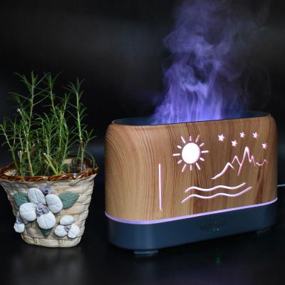 China Creative Home 250Ml Usb Simulation Flame Diffuser Mist Air Humidifier for sale