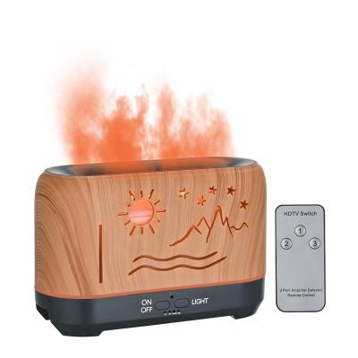 China Portable Home Aromatherapy Scent Air Aroma Essential Oil Diffuser Electric Flame Humidifier for sale