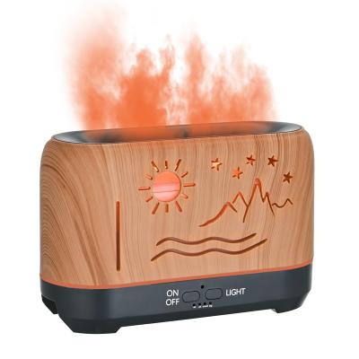 China Factory Direct Selling Fire Flame Humidifier Aroma Diffuser 2022 Home Ultrasonic Air Essential Oil Humidifier for sale