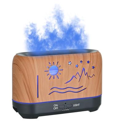 China 5V Usb Ultrasonic Essential Oil Mist Mini Humidifier 7 Home Ultrasonic Cool Color Led Flame Aroma Lightweight Portable Desktop Diffuser for sale