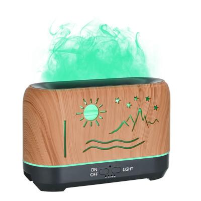 China Wholesale Home Wholesale 3D Ultrasonic Fire Air Humidifier Yoga Essential Oil Flame Aroma Diffuser for sale