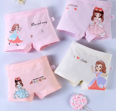 China Hot Selling Breathable Children Underwear Kids Girls Boxer Girls Panties Underwear 4 Pieces Set Cartoon Children Girls for sale