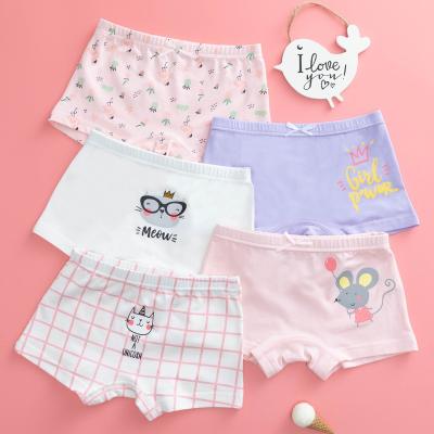 China Breathable Custom Cute Model Girls Child Cotton Underwear Boxers Baby Briefs Underwear for sale