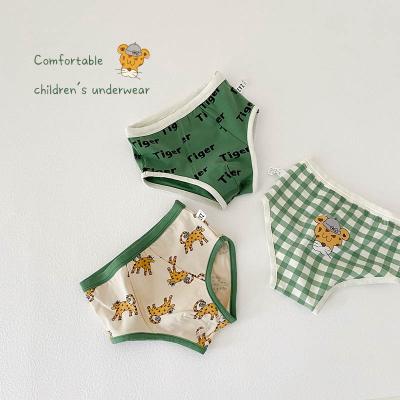 China Wholesale Breathable Tiger Cartoon Cotton Underwear Children Boxer Shorts Children And Boys Briefs for sale