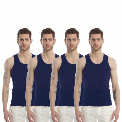 China OEM Logo Custom Logo Custom Fitness Stretchy Gym Tank Tops High Quality Quick Dry Mens 100% Polyester Cheap Cotton Solid Color Breathable Vest for sale