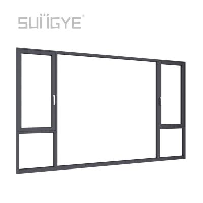 China Magnetic Screen Aluminum Removing Bulletproof Windows and Frame Glass Repair Retail Sash Window Storm Doors for sale