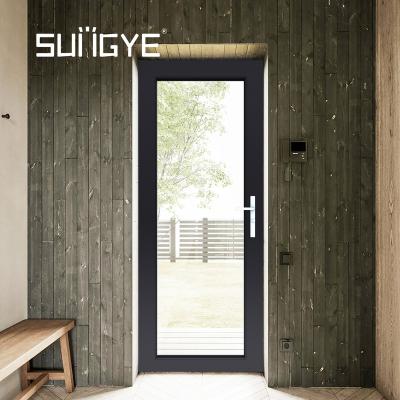 China Sound Insulation Aluminum American Store Big Front Entrance Designs Aluminum Entry Door With Designs for sale