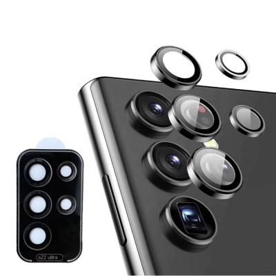 China For Galaxy S22 S22ultra Camera Lens Ring Screen Protector HD Clear Tempered Glass Eagle Eye Lens Film Metal For Galaxy S22ultra for sale