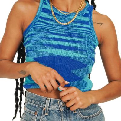 China 2021 New Summer Women's Color Woolen Vest Anti-wrinkle Spring Sleeveless Crop Top for sale