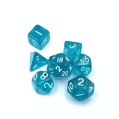 China Mini dies wholesale d&d custom light blue dies mini dnd dies acrylic plastic polyhedron d6 dies for sale