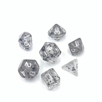 China New dnd glitter mini dice polyhedral d6 dice plastic dice tray custom black acrylic mini dice casino for sale