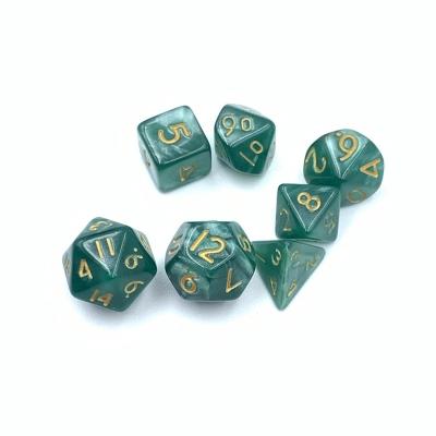 China Mini dies wholesale dnd pearl d&d dies polyhedron d6 dice plastic custom green casino mini acrylic dies tray for sale