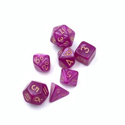 China Mini dies wholesale dnd pearl d&d dies polyhedron d6 dice custom purple acrylic casino mini dies plastic wholesale tray for sale