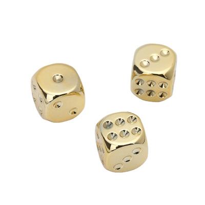 China Customized colorful electroplating dice gold environmental protection board game accessories high sales for sale