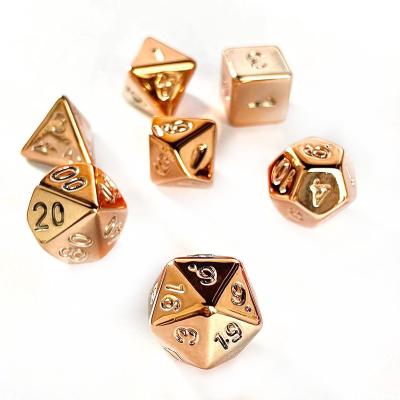 China RPG dnd polyhedral plating color game entertainment entertainment luxury high quality custom made magic dices for sale