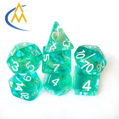 China Board Game Props Safe and Reliable Chinese Made Polyhedral DND Resin Scam Clear Inner Dies for sale