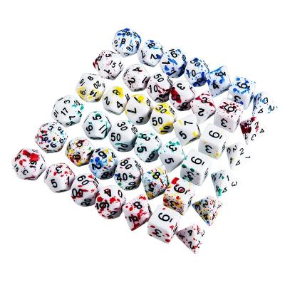 China Board Game Accessories Dungeons and Dragons Bead Glitter Dies Set dnd dice game bulk dice polyhedral acrylic wholesale for sale