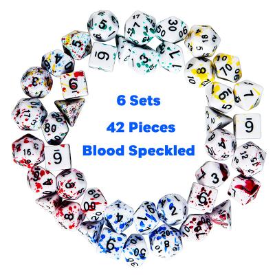 China Fashion Clear Dice Set Set Polyhedral Spray DND Dice Party And Bar Entertainment Acrylic Dice for sale