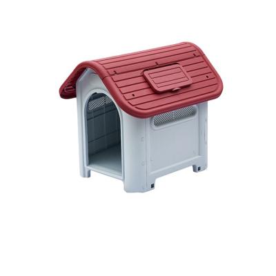 China Breathable Wholesale Outdoor Wooden Dog Kennel House With Plastic Plastic Kennel for sale