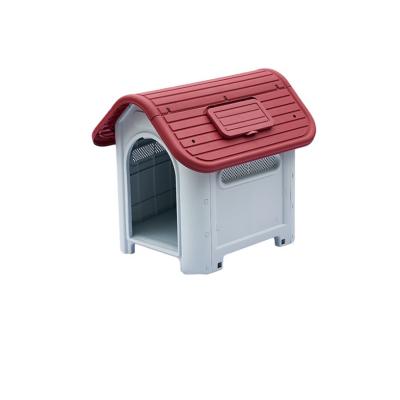 China Factory Price Breathable Outdoor Doghouse Cheap Outdoor Pet Modern Wooden Plastic Kennel for sale