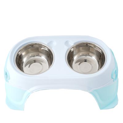 China Viable Most Popular Personalized Double Dog Food Bowl Pet Raised for sale