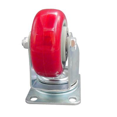 China PIVOT factory direct sale medium biaxial 3 inch red spinning casters for sale