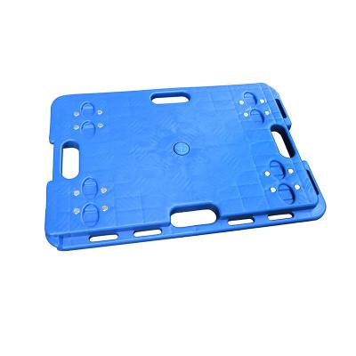 China Industrial Cargo Moving Platform Plastic Pallet Flat Cart / Hallow Plastic Tool Cart For Loading Plastic Crate Use for sale