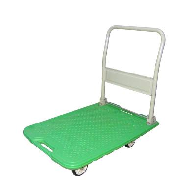 China Industrial Heavy Duty Trolley 150kg 300kg Push Trolleys Folding Hand Trolley for sale