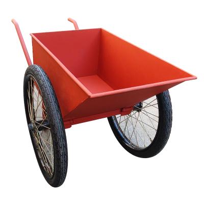 China Heavy Duty Concrete Tools Tray Steel Construction Wheel Barrow Two Wheel for sale