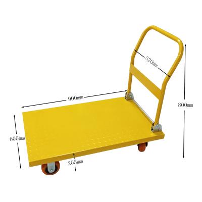 China Handle Brake Industrial Platform Hand Trolley Folable Trolley for sale