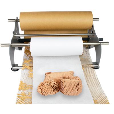 China Hot Sales Customized Hotel Wrapping Cushion Honeycomb Paper Machine WOPACK Logo Roll Dispenser Kraft Wrapping for sale