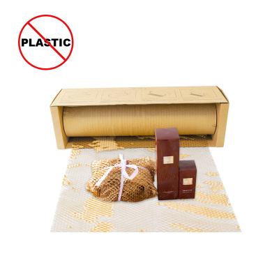 China Customized Size Eco - Friendly Recyclable Black White Brown Biodegradable Wrapping Cushion Fill Honeycomb Paper Roll With Packaging Box for sale