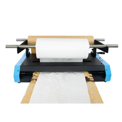 China High Quality Recycled Materials Warranty Wrapping Cushion Vacuum Filling Kraft Roll Package Honeycomb Paper Dispenser for sale