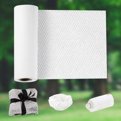 China Biodegradable Eco-friendly Solution Easy To Tear Kraft Pad Pad Kraft Paper Roll Wrap Wrapping Honeycomb for sale