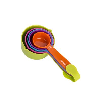 China Chinese Factory Stocked Liquid Spoons Form Plastic Measuring Cup Set Of 5 for sale