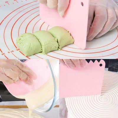 China Hot Selling Custom Made Good Quality PP Cake Scrapers Plastic Baking Set for sale