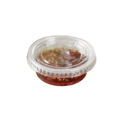 China 2oz Disposable Eco Friendly Stocked Biodegradable Party Cup Souffle Cup Sauce Cup With Lid Plastic Products for sale