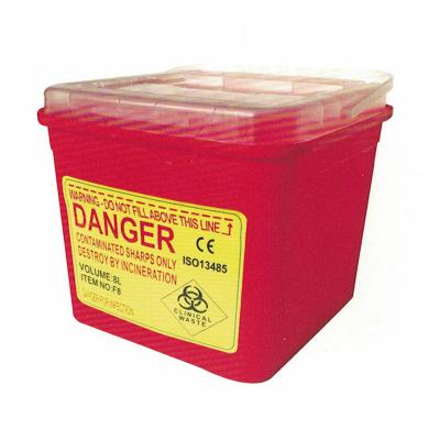 China Medical Plastic Container For Collecting Sharp Tools Syringe Waste Box for sale