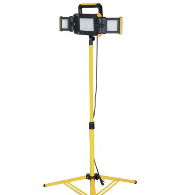 China Wholesale LED Worksite/Workshop/Construction Site Tri Work Lights Led Tripod Work Light with 3 LED Heads Tripod Mount for Construction Site Workshop for sale