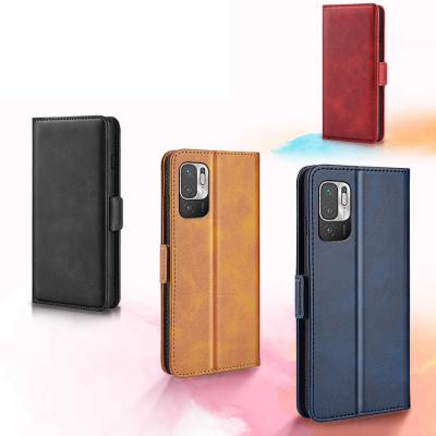 China Anti-drop For Redmi note10 5G Double Button Leather Phone Case for sale