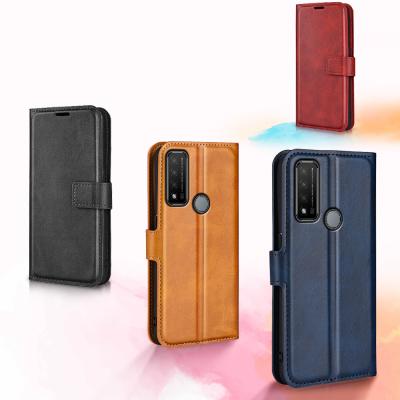 China Anti-drop For TCL 20 R 5G Cube Buckle Leather Phone Case for sale